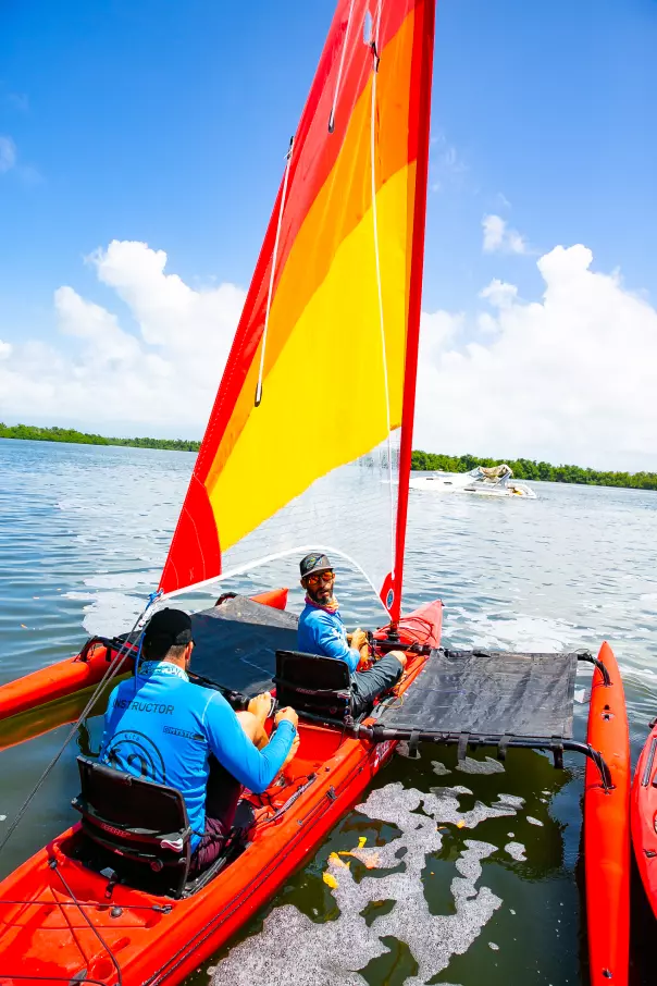 Numero Uno Instructors riding in a kayak