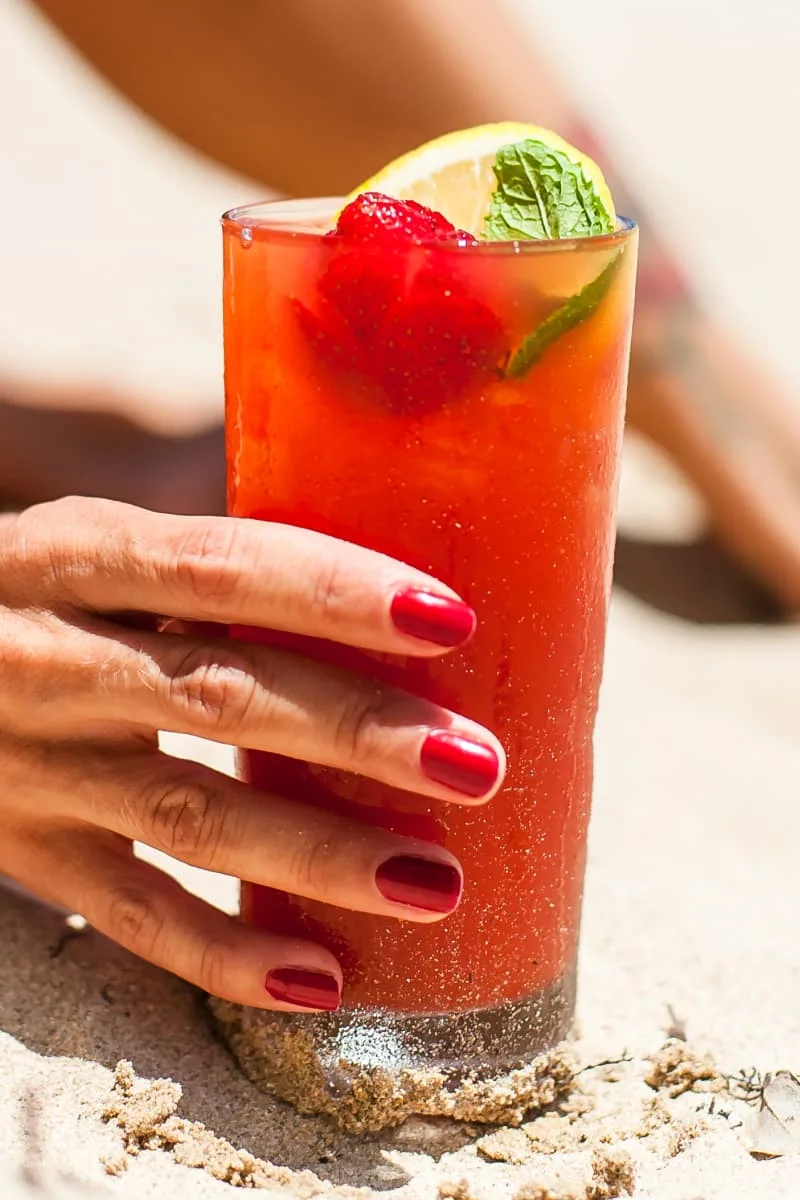 a fruity summer cocktail